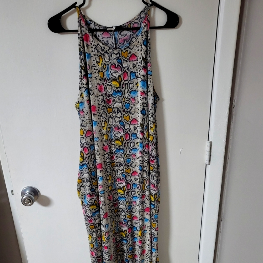 Rainbow cheetah print maxi